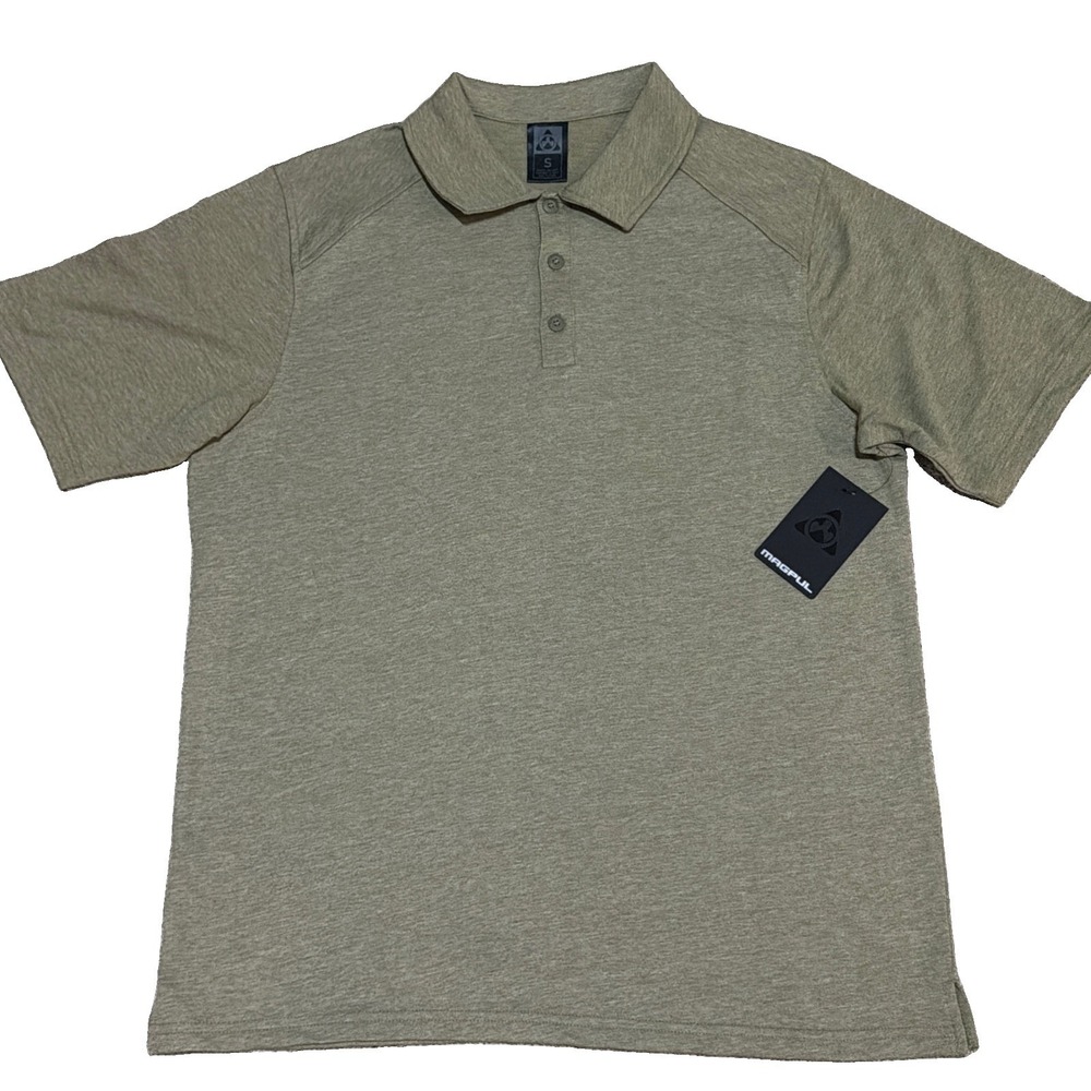 Magpul Hays Polo Shirt Mens Small Dried Herb Heather Green Short Sleeve MAG751